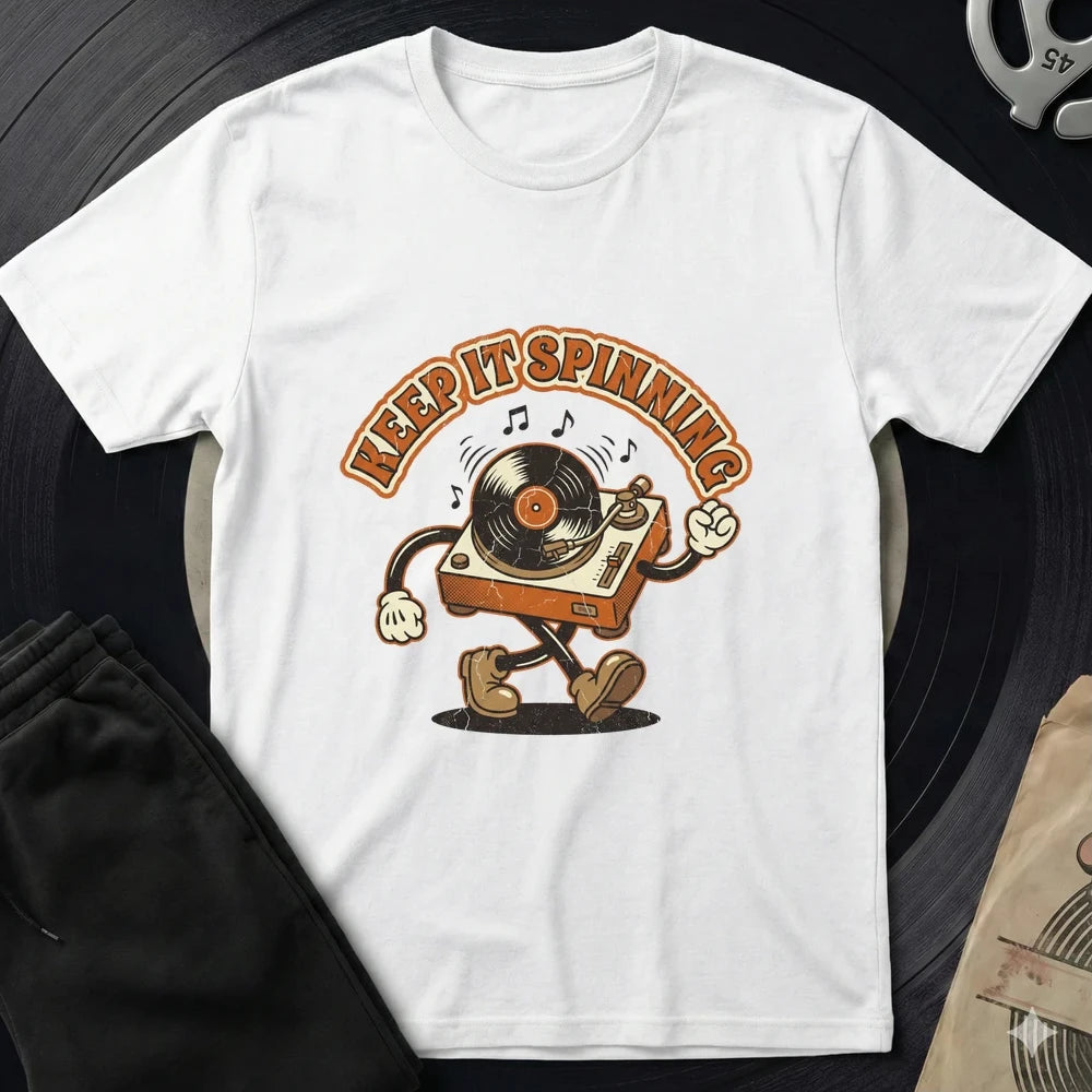 Keep It Spinning T-Shirt - White