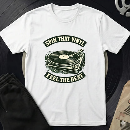 Spin That Vinyl T-Shirt - White