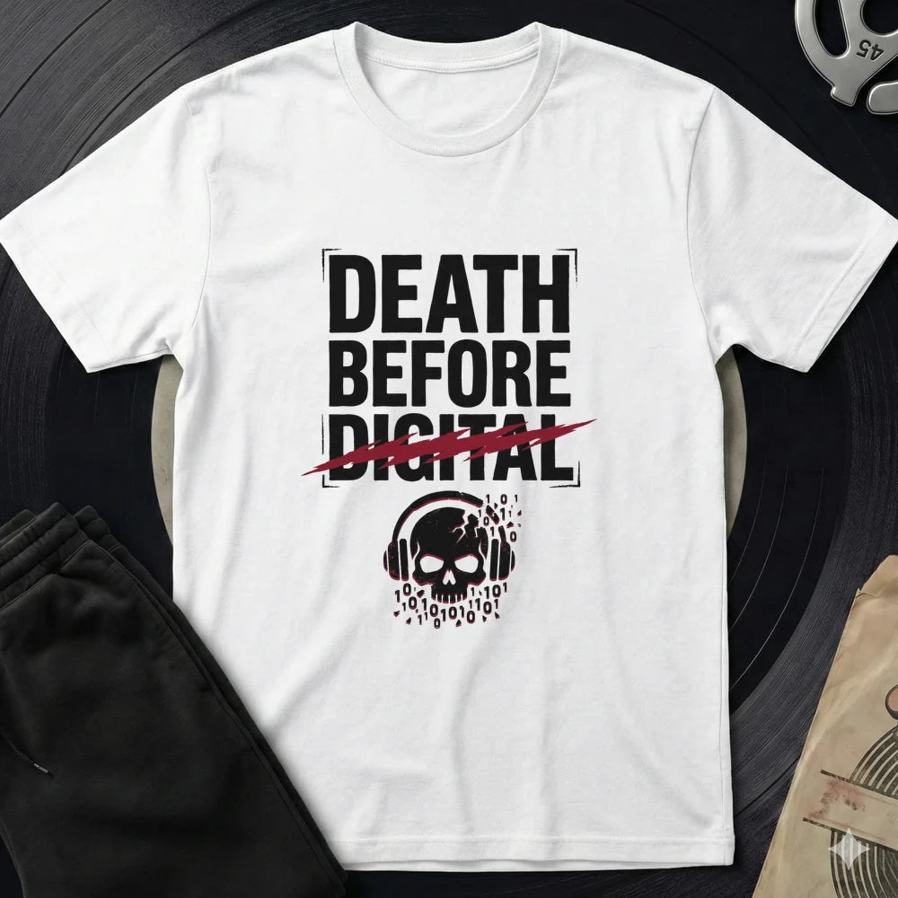 Death Before Digital T-Shirt - White