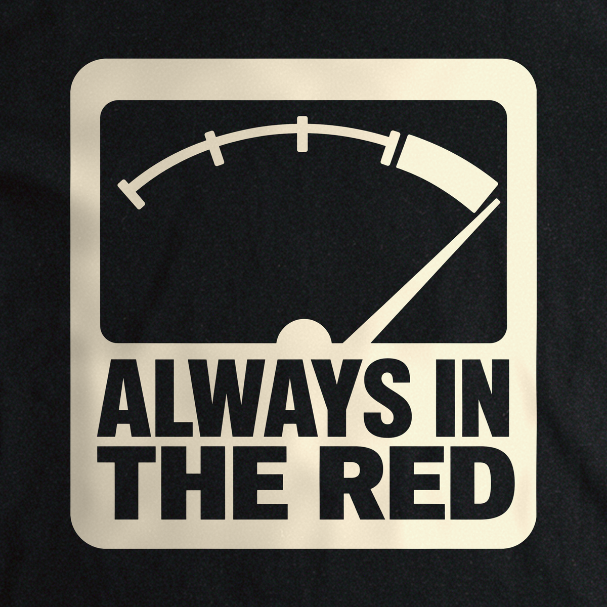 Always in the Red Tee - Black close-up print