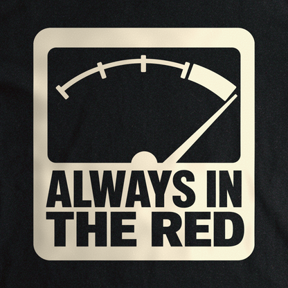 Always in the Red Tee - Black close-up print