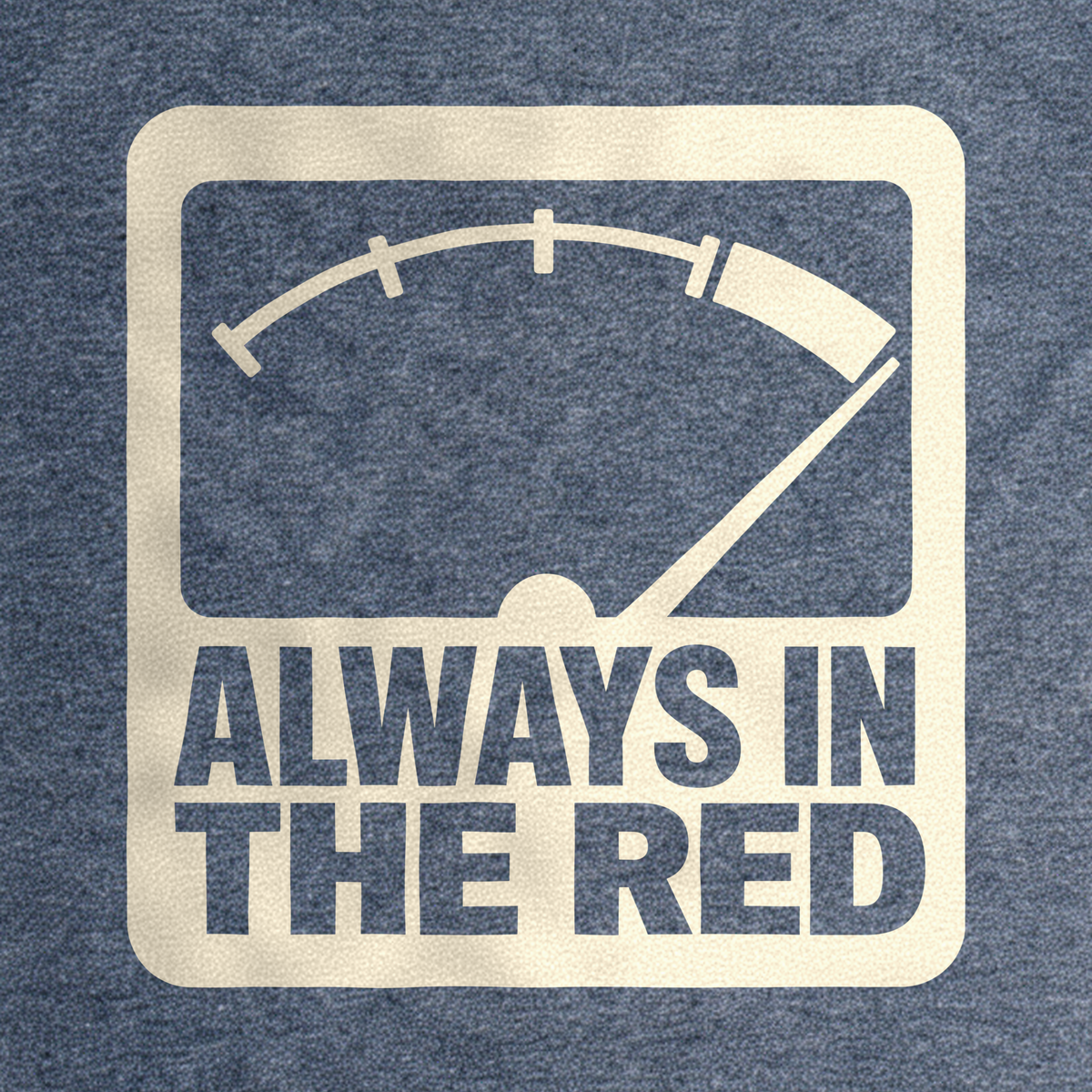 Always in the Red Tee - Dark Heather Grey close-up print