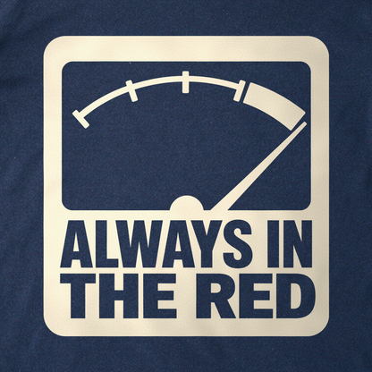 Always in the Red Tee - Navy close-up print