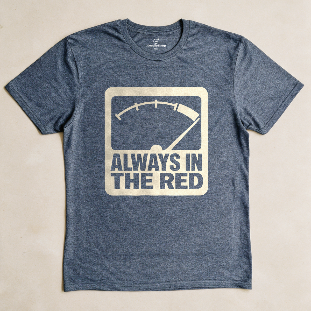 Always in the Red Tee - Dark Heather Grey flatlay