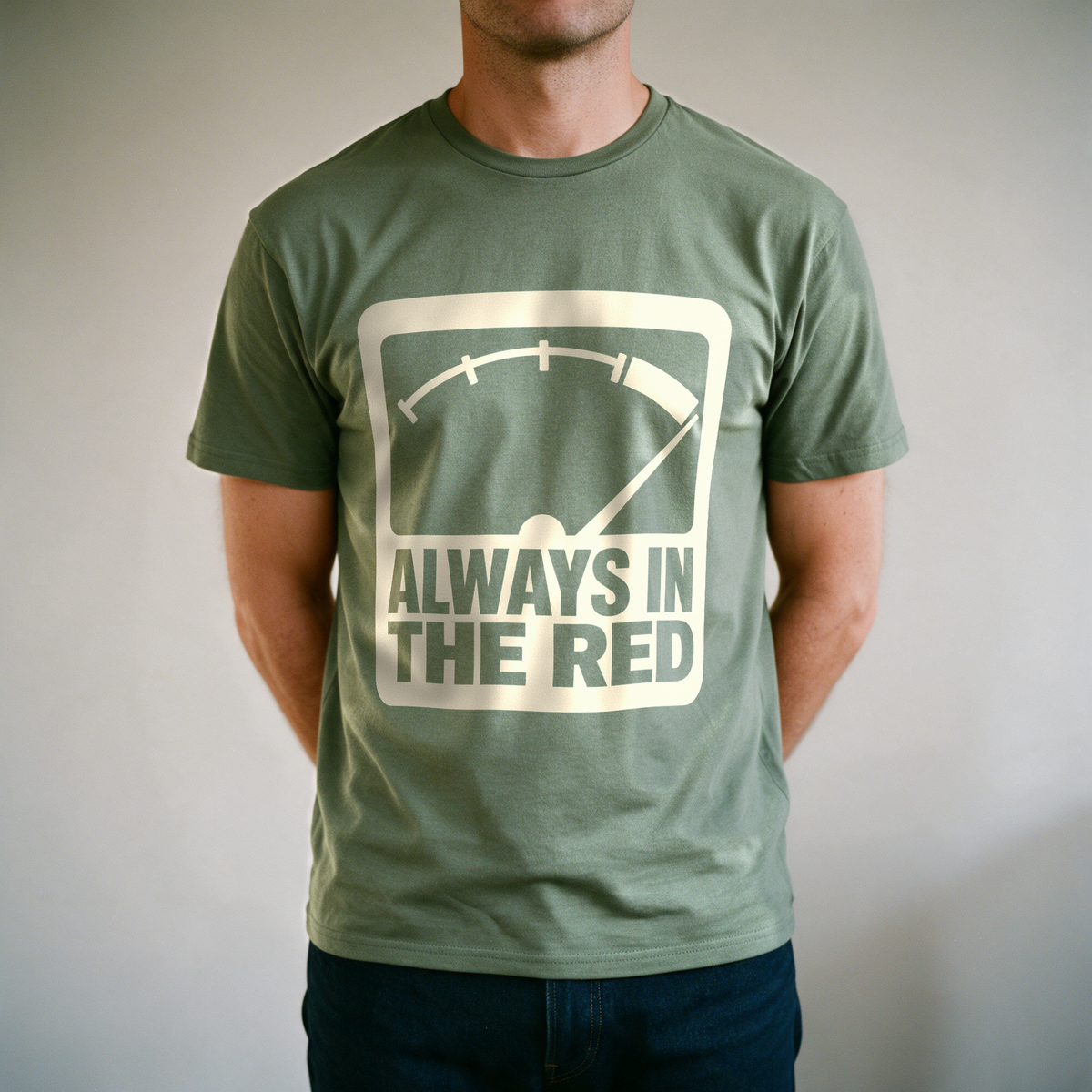 Always in the Red Tee - Military Green draagfoto