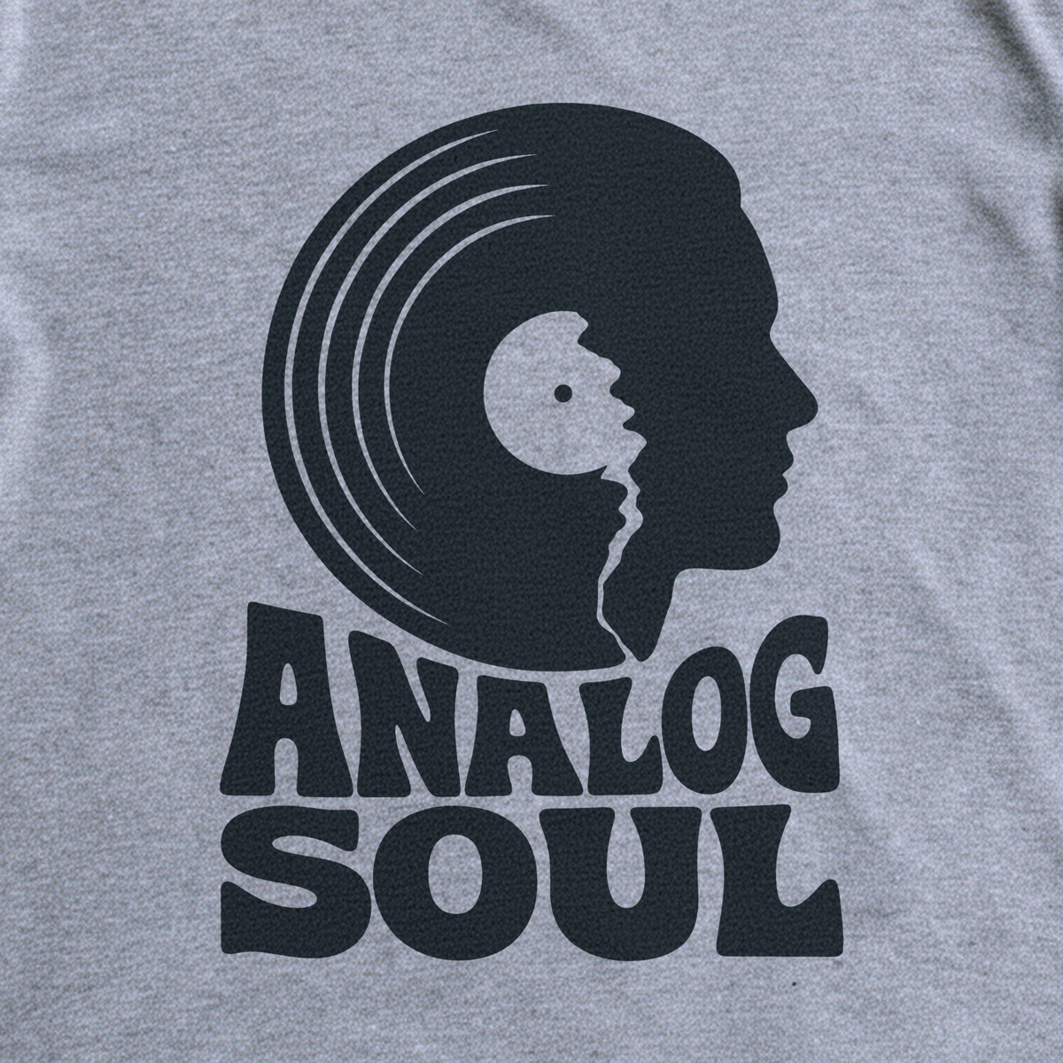 Analog Soul Tee - Sport Grey close-up print