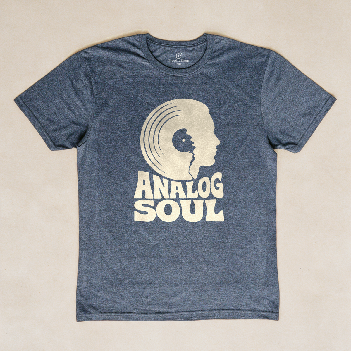 Analog Soul Tee - Dark Heather Grey flatlay