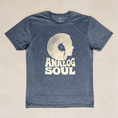 Analog Soul Tee - Dark Heather Grey flatlay