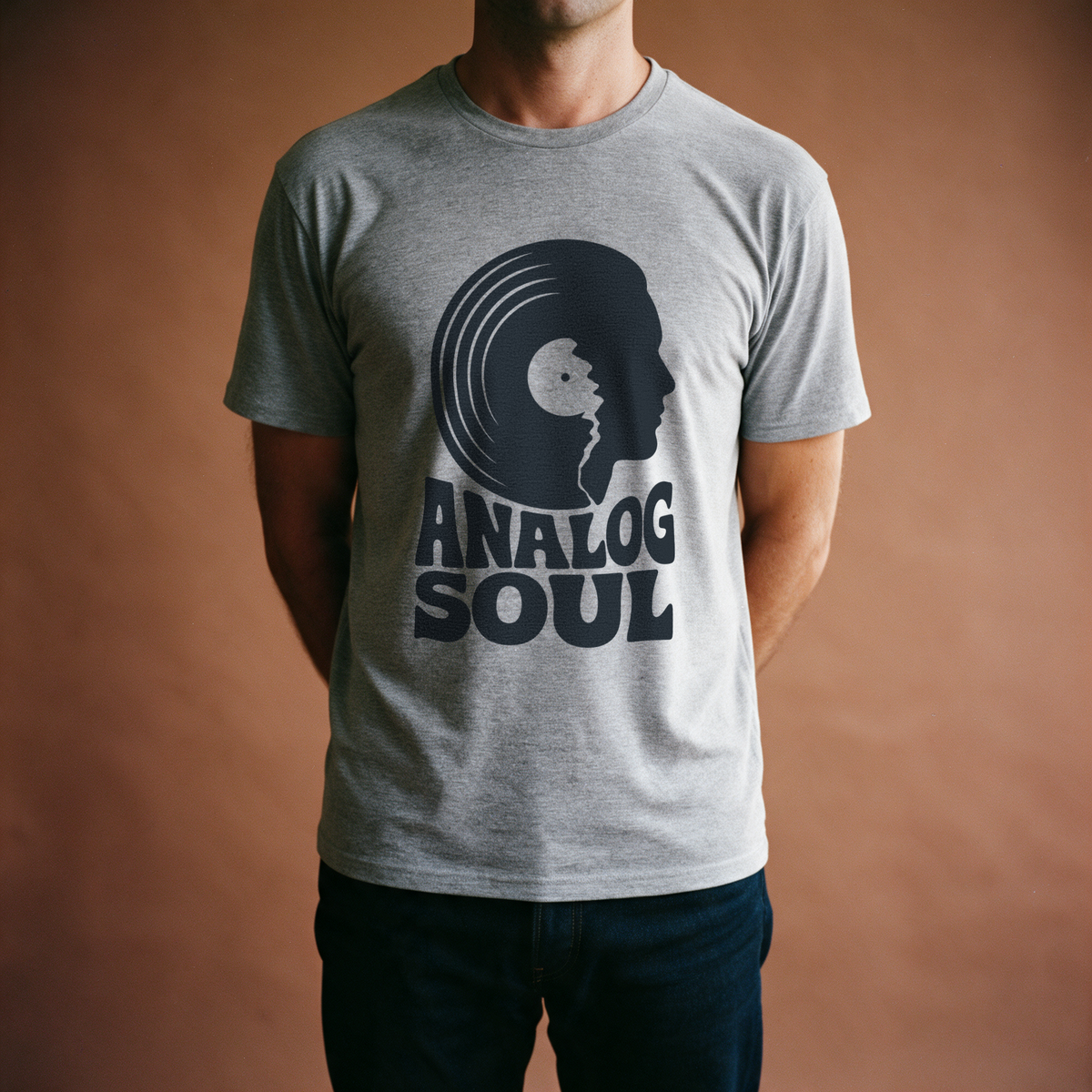 Analog Soul Tee - Sport Grey draagfoto