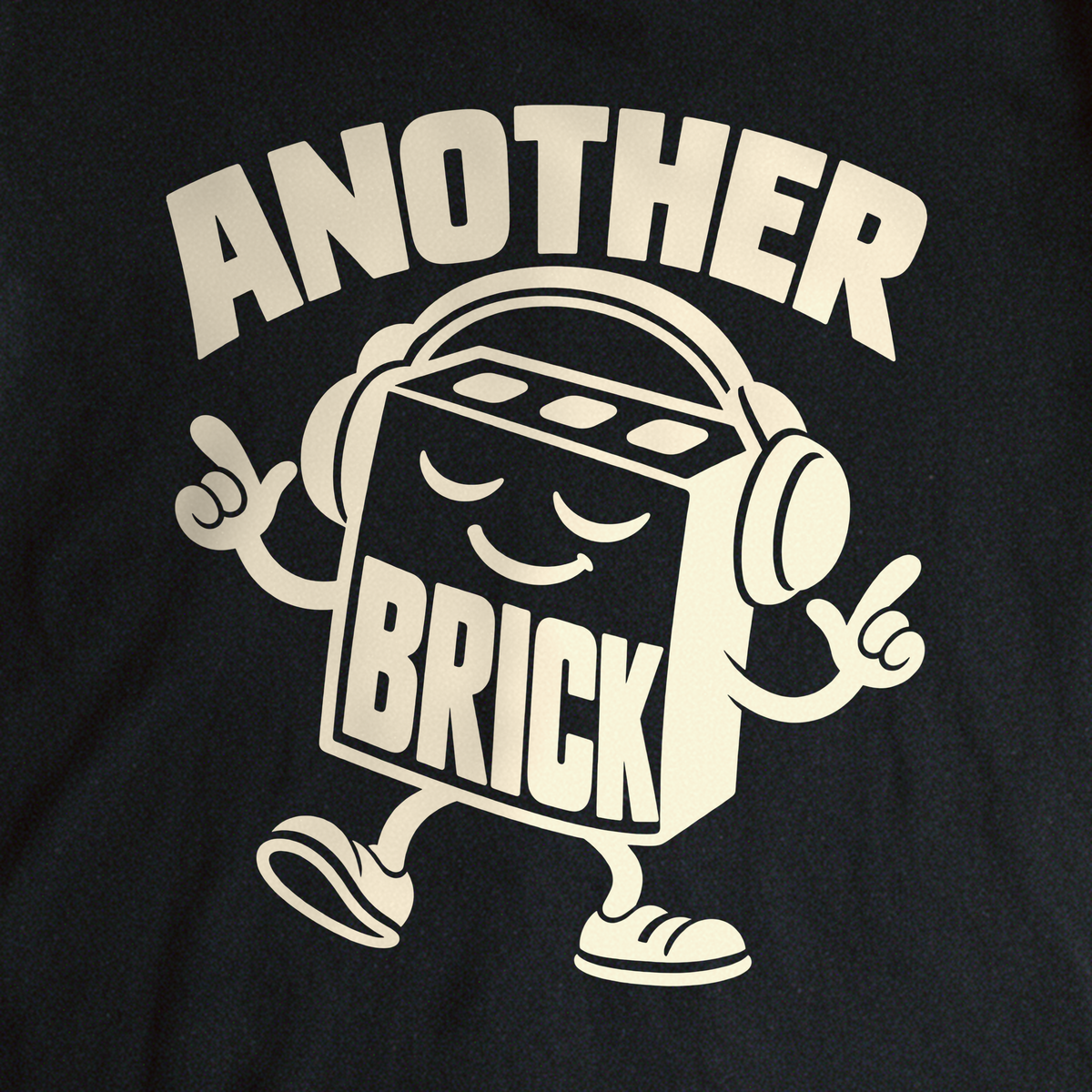 Another Brick Tee - Black close-up print