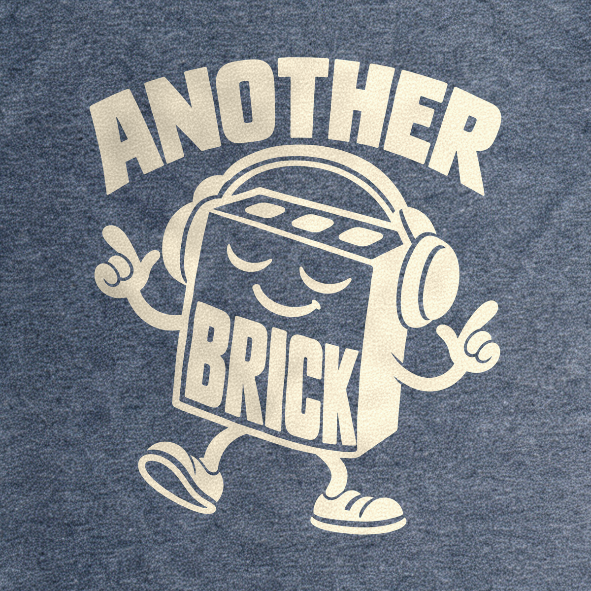 Another Brick Tee - Dark Heather Grey close-up print