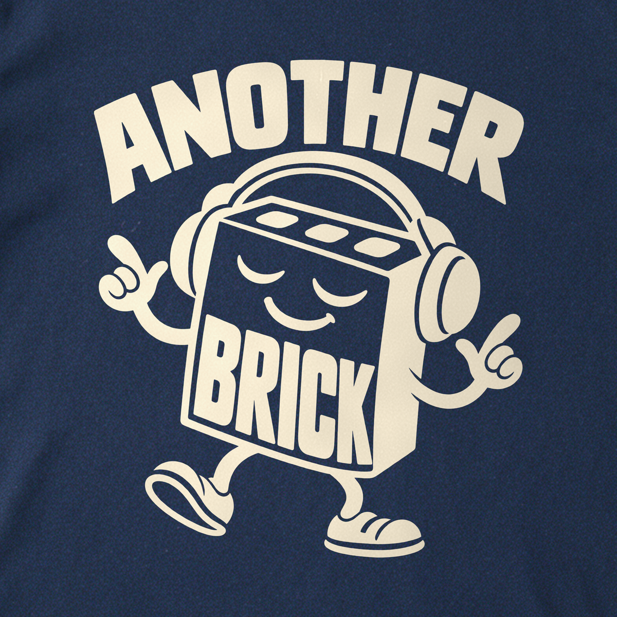 Another Brick Tee - Navy close-up print