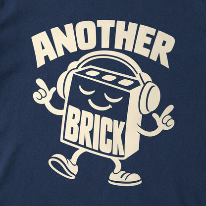 Another Brick Tee - Navy close-up print