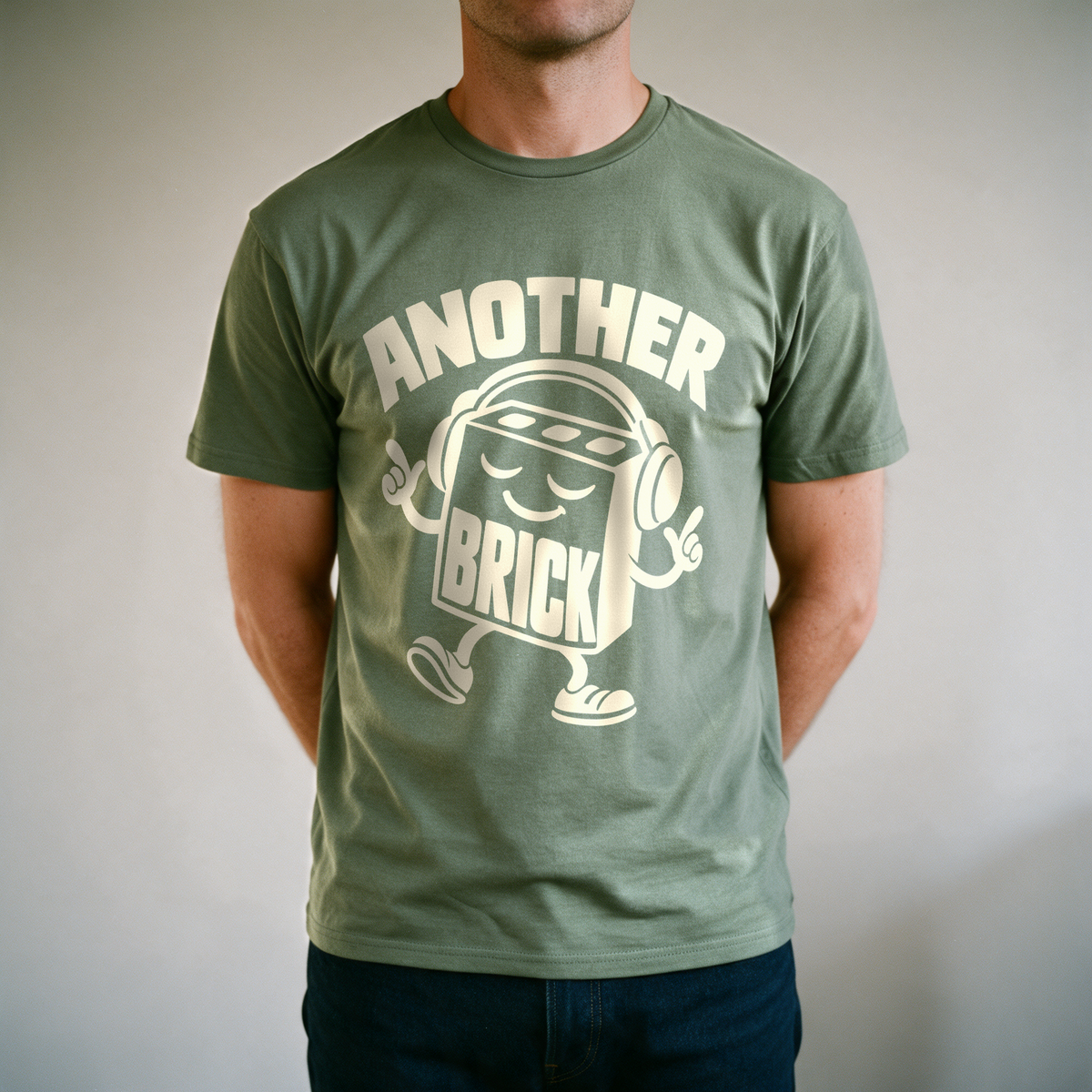 Another Brick Tee - Military Green draagfoto
