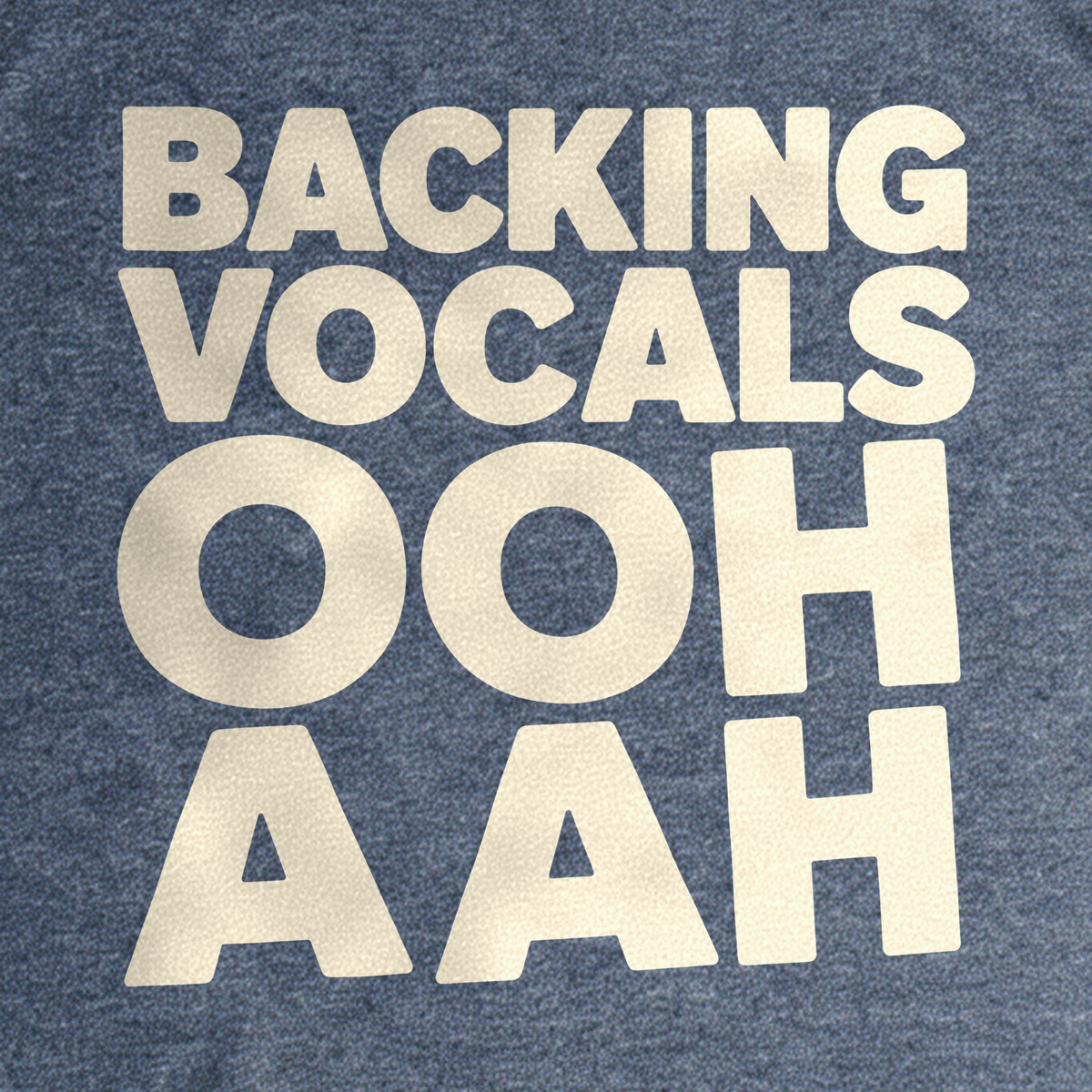 Backing Vocals Tee - Dark Heather Grey close-up print
