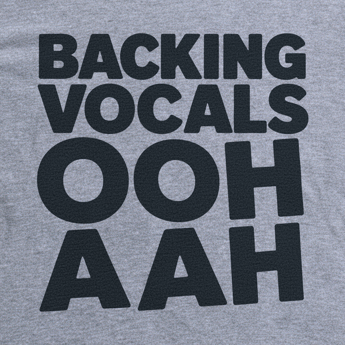Backing Vocals Tee - Sport Grey close-up print
