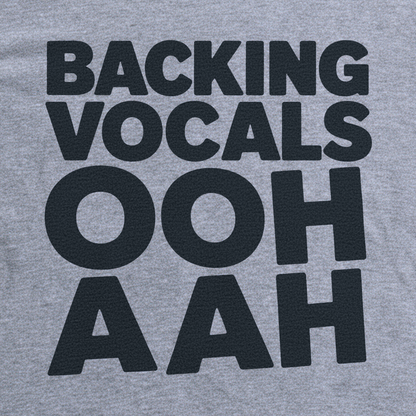 Backing Vocals Tee - Sport Grey close-up print