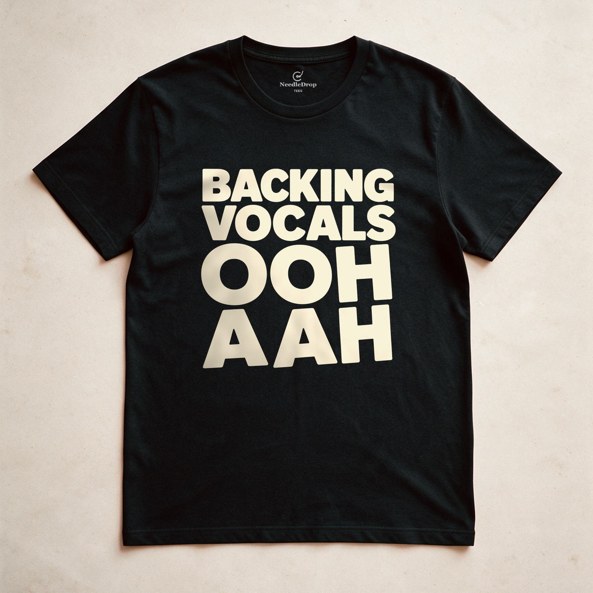 Backing Vocals Tee - Black flatlay