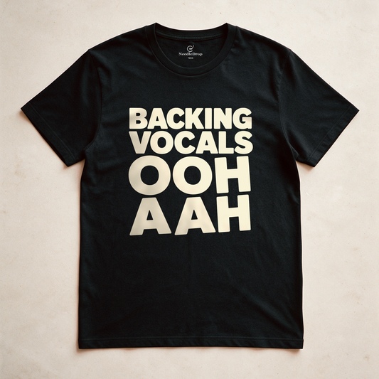 Backing Vocals Tee - Black flatlay