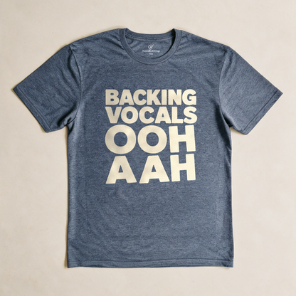Backing Vocals Tee - Dark Heather Grey flatlay