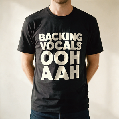 Backing Vocals Tee - Black draagfoto