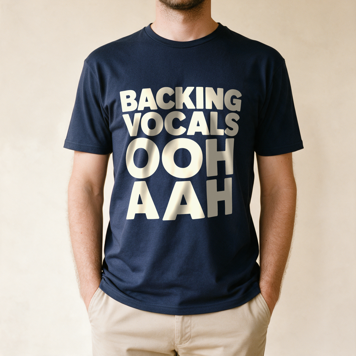 Backing Vocals Tee - Navy draagfoto