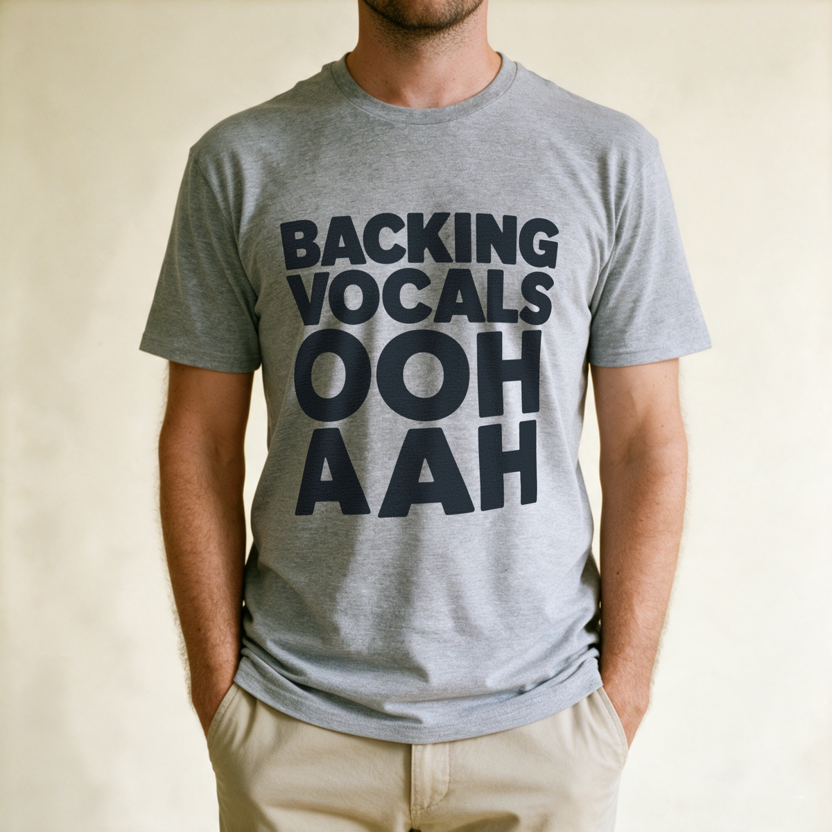 Backing Vocals Tee - Sport Grey draagfoto