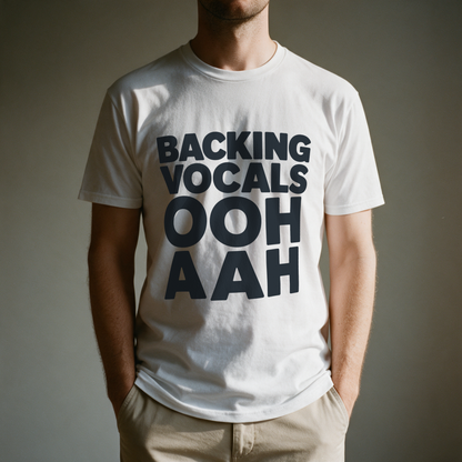 Backing Vocals Tee - White draagfoto