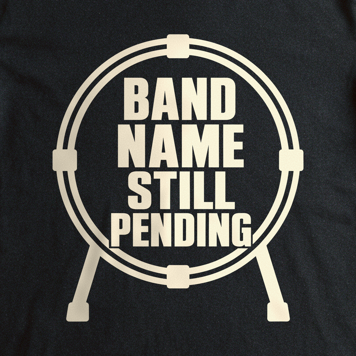 Band Name Still Pending Tee - Black close-up print