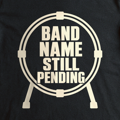 Band Name Still Pending Tee - Black close-up print