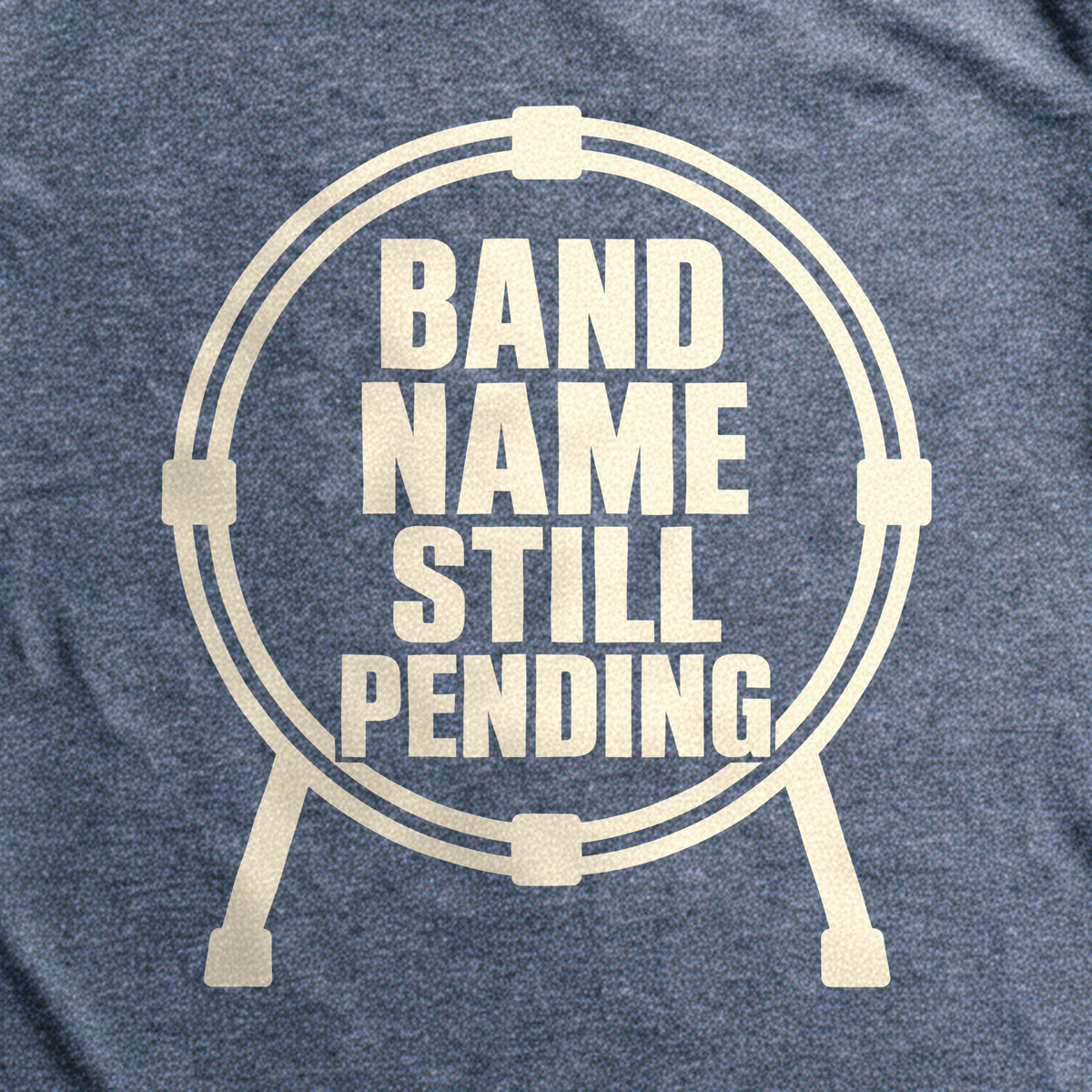 Band Name Still Pending Tee - Dark Heather Grey close-up print