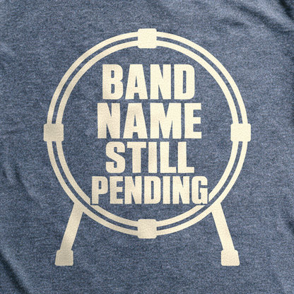 Band Name Still Pending Tee - Dark Heather Grey close-up print