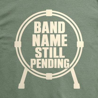 Band Name Still Pending Tee - Military Green close-up print
