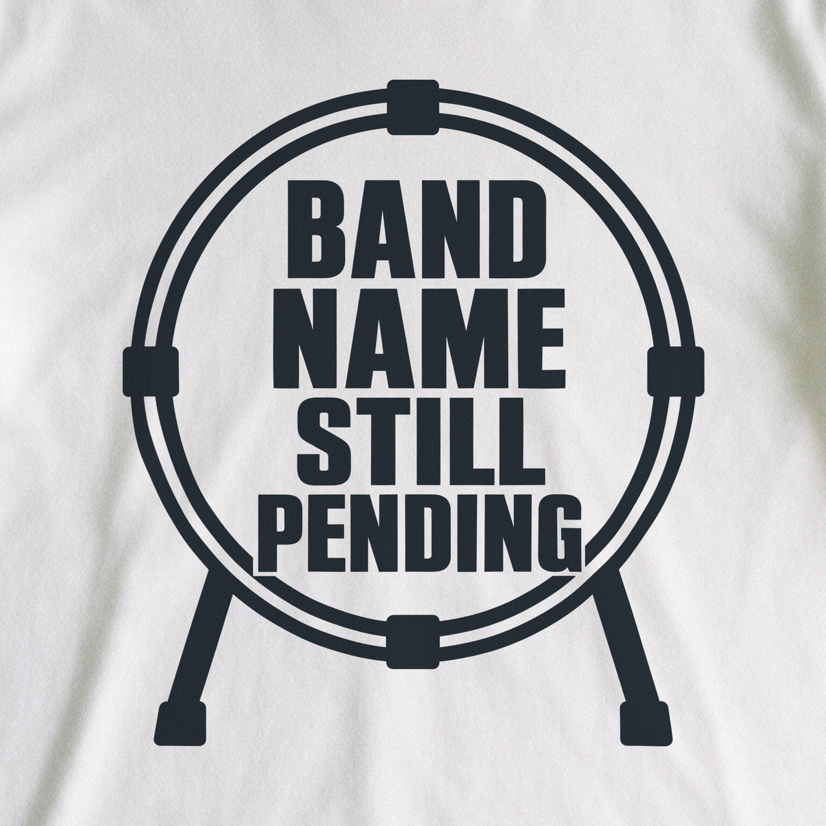 Band Name Still Pending Tee - White close-up print