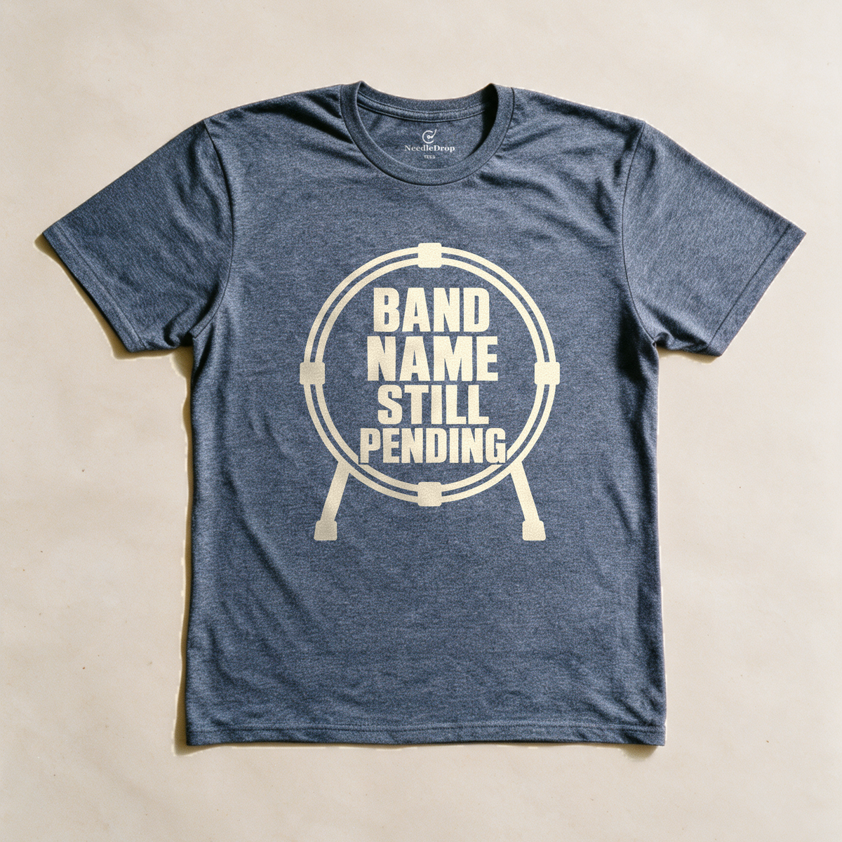 Band Name Still Pending Tee - Dark Heather Grey flatlay