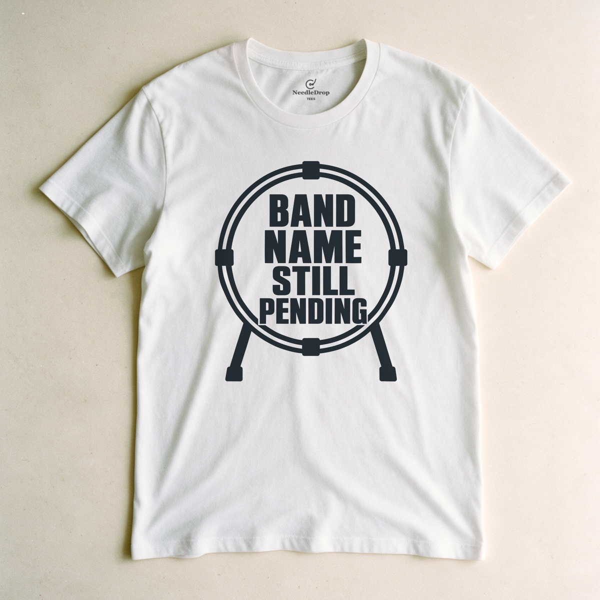 Band Name Still Pending Tee - White flatlay