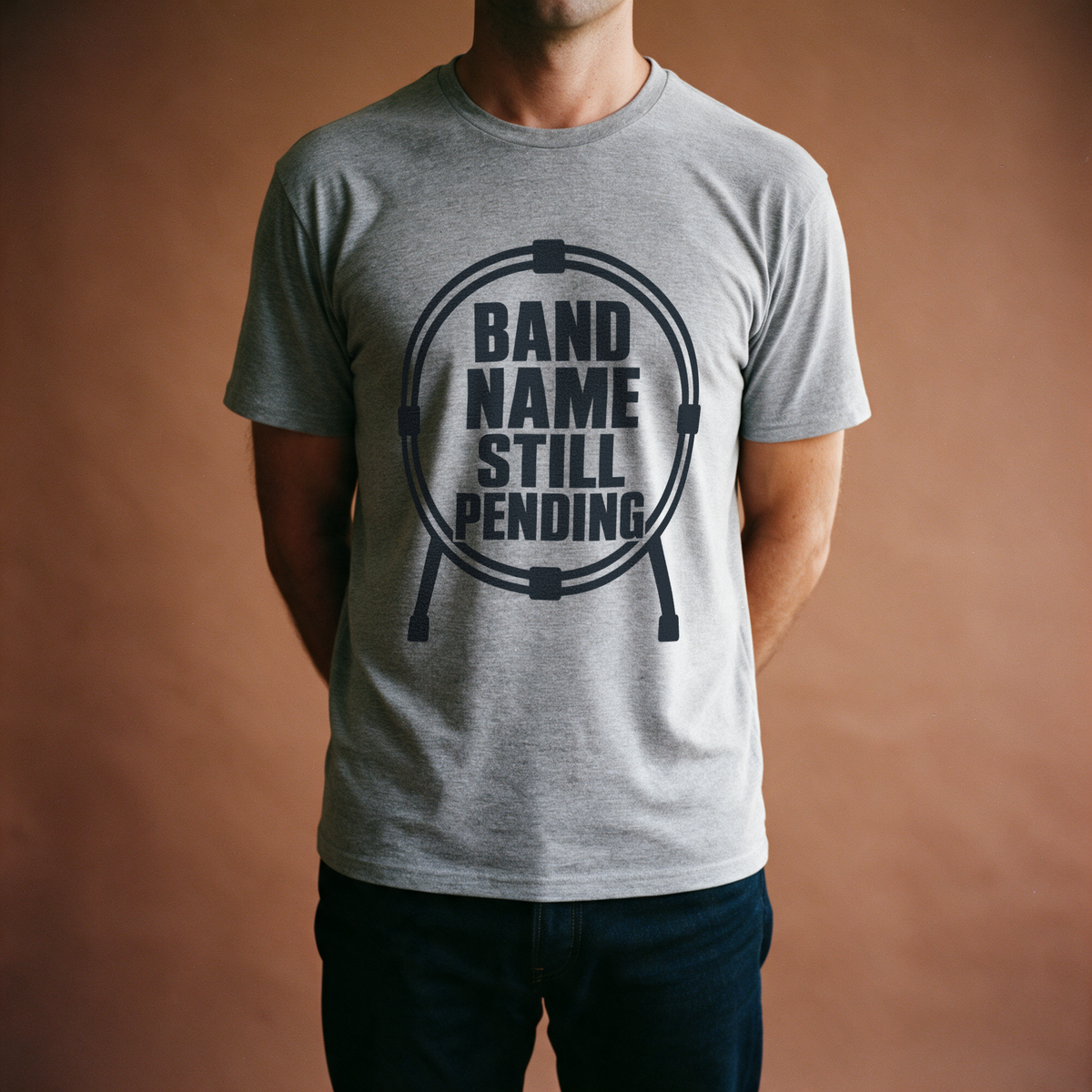 Band Name Still Pending Tee - Sport Grey draagfoto
