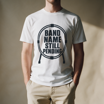Band Name Still Pending Tee - White draagfoto