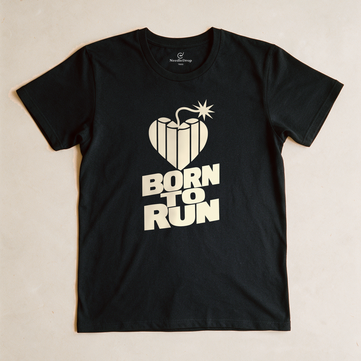 Born to Run Tee - Black flatlay