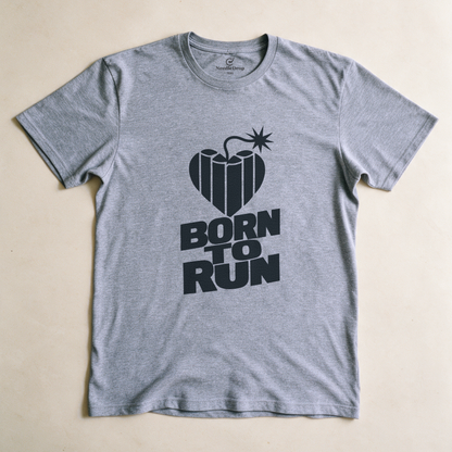 Born to Run Tee - Sport Grey flatlay