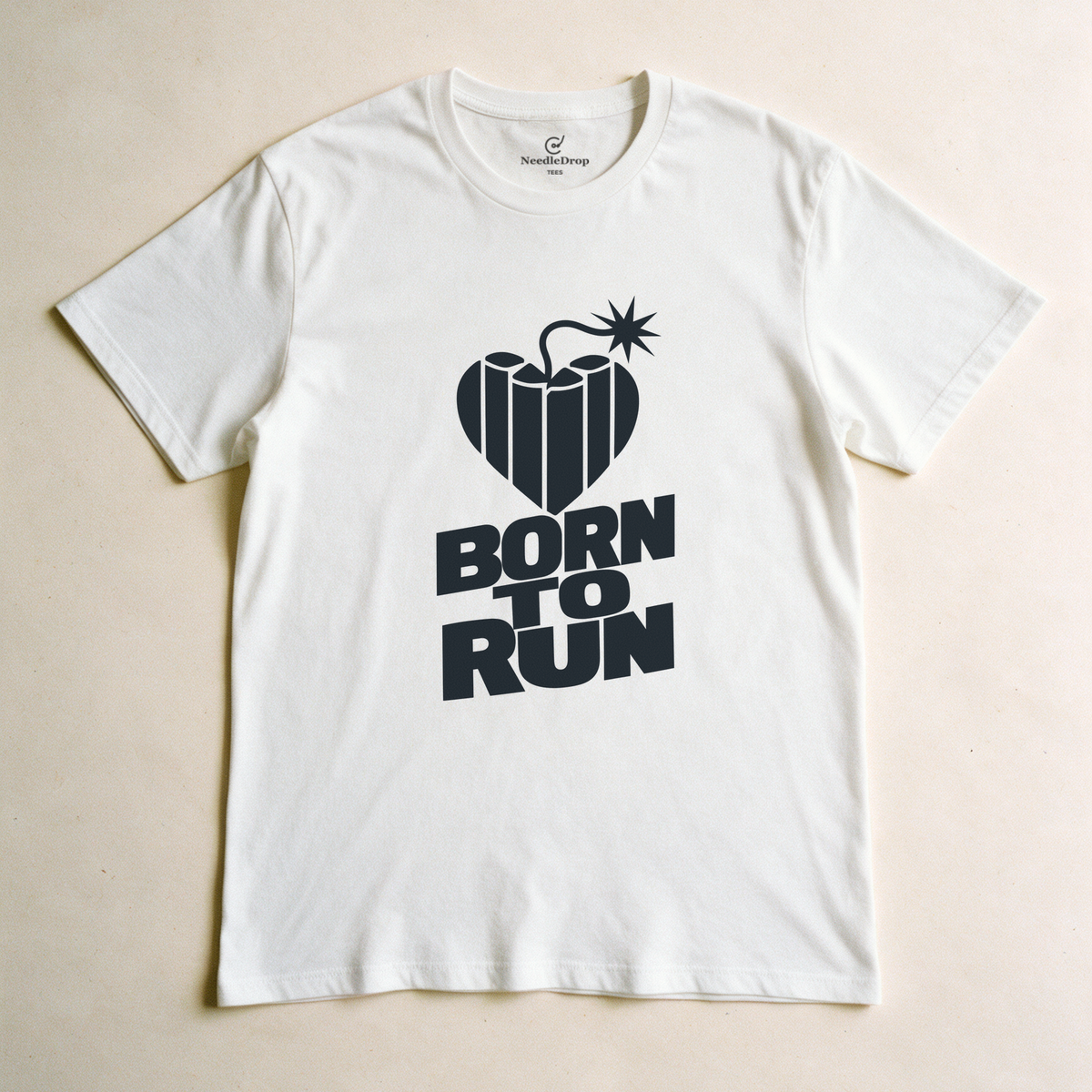 Born to Run Tee - White flatlay