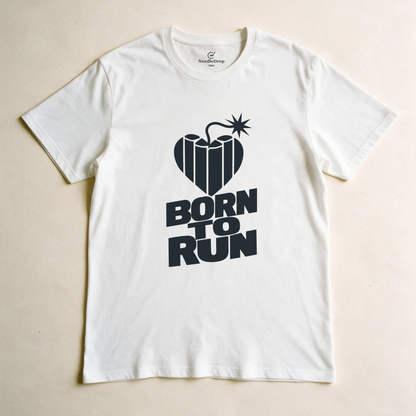 Born to Run Tee - White flatlay