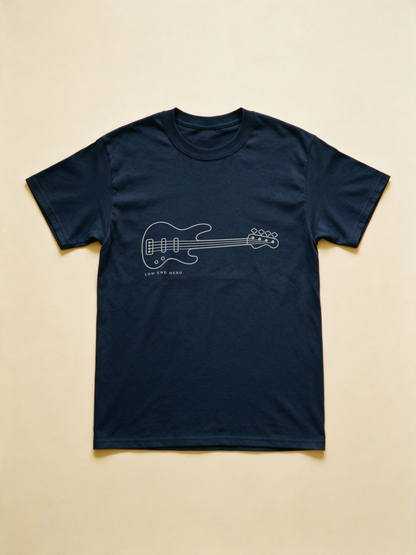 Low End Hero Tee - Navy flatlay