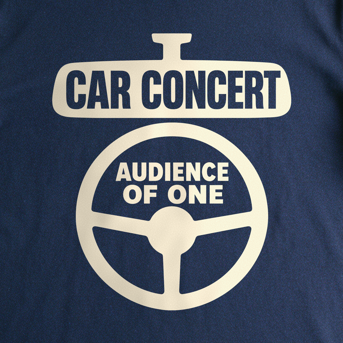 Car Concert, Audience of One Tee - Navy close-up print