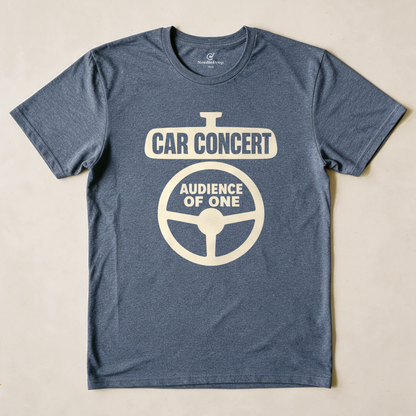 Car Concert, Audience of One Tee - Dark Heather Grey flatlay