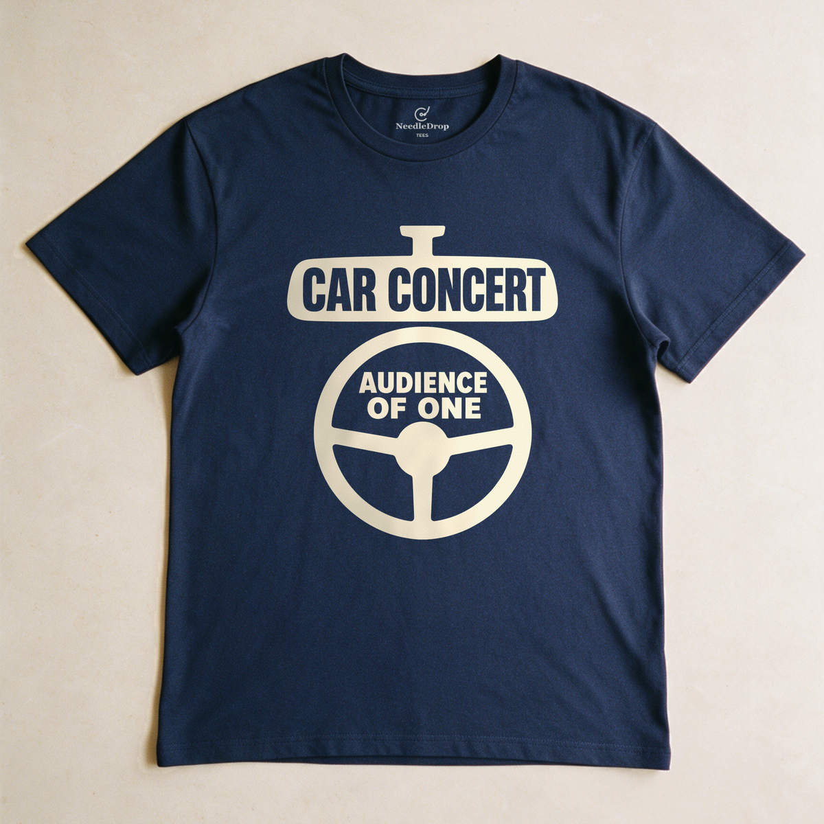 Car Concert, Audience of One Tee - Navy flatlay