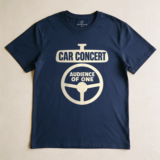 Car Concert, Audience of One Tee - Navy flatlay