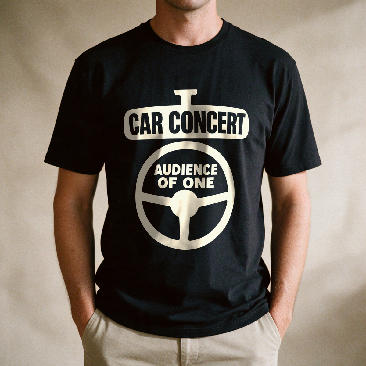 Car Concert, Audience of One Tee - Black draagfoto