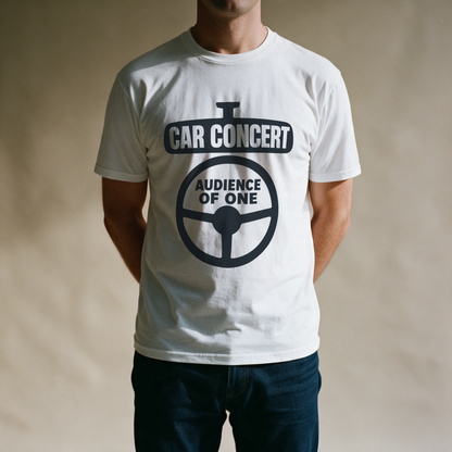 Car Concert, Audience of One Tee - White draagfoto