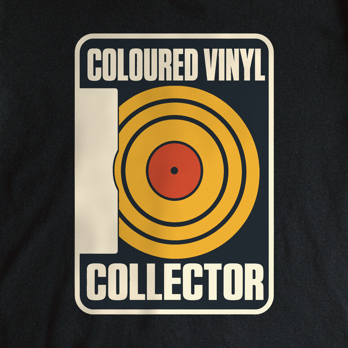 Coloured Vinyl Collector Tee - Black close-up print